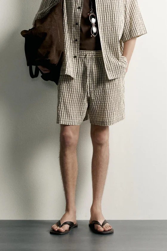 ШОРТЫ В КЛЕТКУ RELAXED FIT