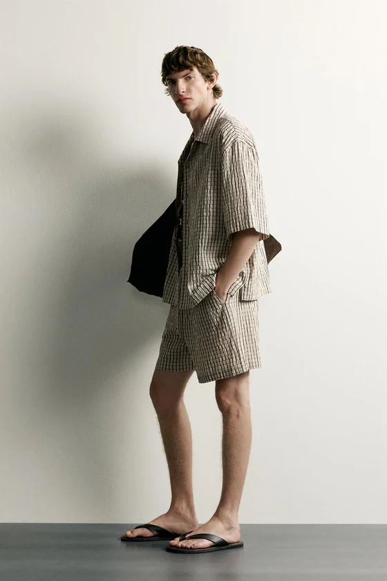 ШОРТЫ В КЛЕТКУ RELAXED FIT