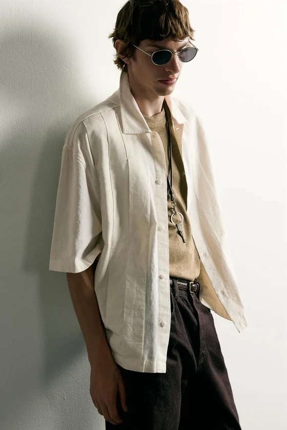 РУБАШКА СО СКЛАДКАМИ RELAXED FIT