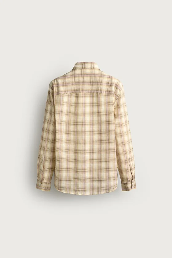 РУБАШКА RELAXED FIT В КЛЕТКУ С КАРМАНАМИ
