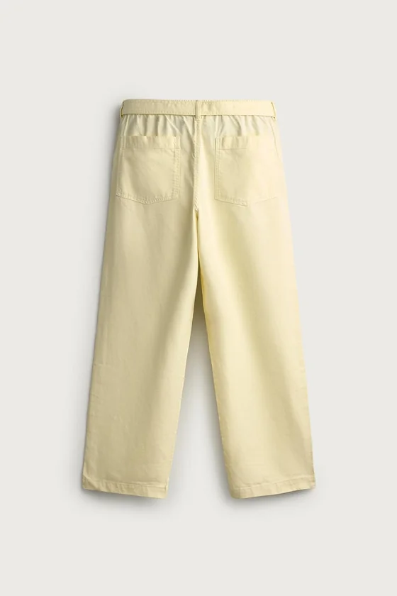БРЮКИ RELAXED FIT СО СКЛАДКАМИ И РЕМНЕМ