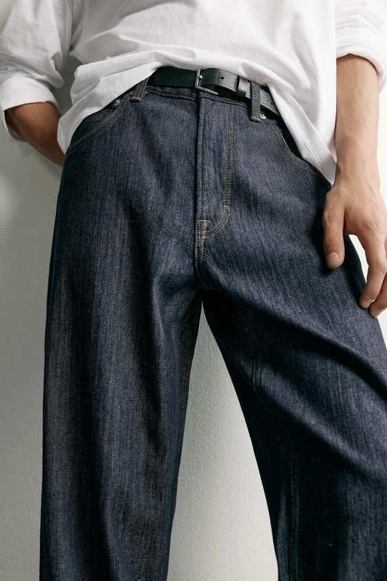 ДЖИНСЫ STRAIGHT FIT С КОНТРАСТНЫМ ОТВОРОТОМ