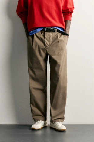 Брюки Relaxed Fit со складками