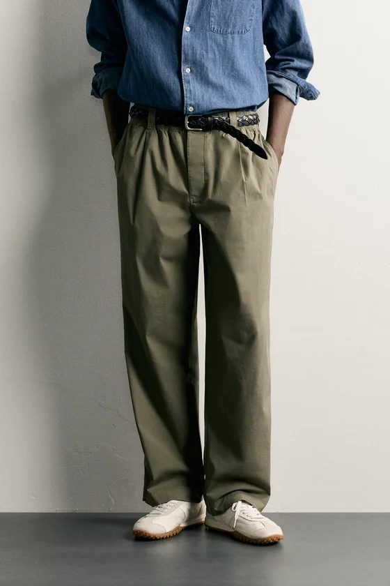 БРЮКИ RELAXED FIT СО СКЛАДКАМИ