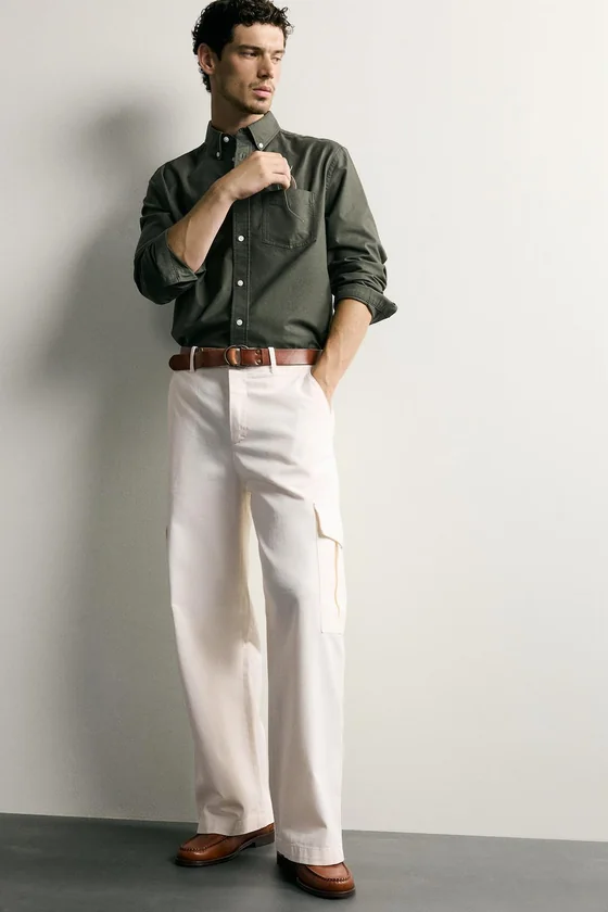 РУБАШКА REGULAR FIT ФАКТУРНАЯ ОКСФОРД
