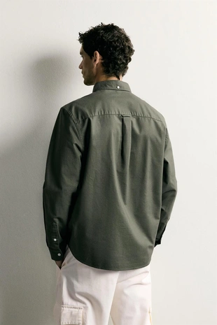 Рубашка Regular Fit фактурная оксфорд