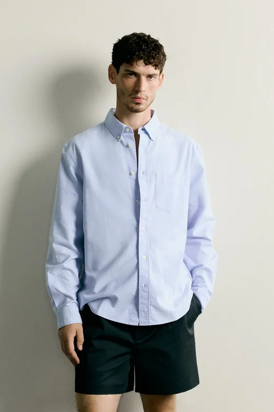 РУБАШКА REGULAR FIT ФАКТУРНАЯ ОКСФОРД
