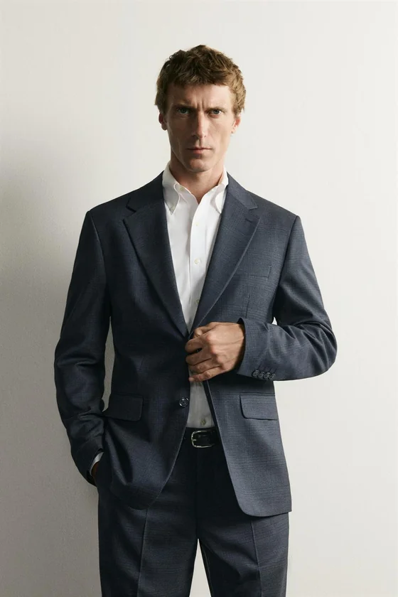 КОСТЮМНЫЙ БЛЕЙЗЕР REGULAR FIT В КЛЕТКУ