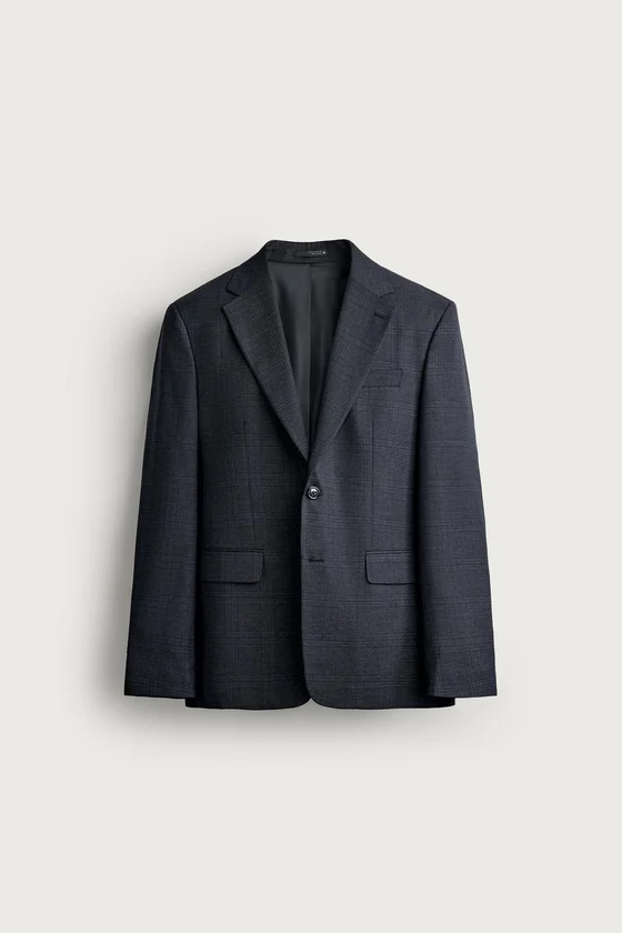 КОСТЮМНЫЙ БЛЕЙЗЕР REGULAR FIT В КЛЕТКУ