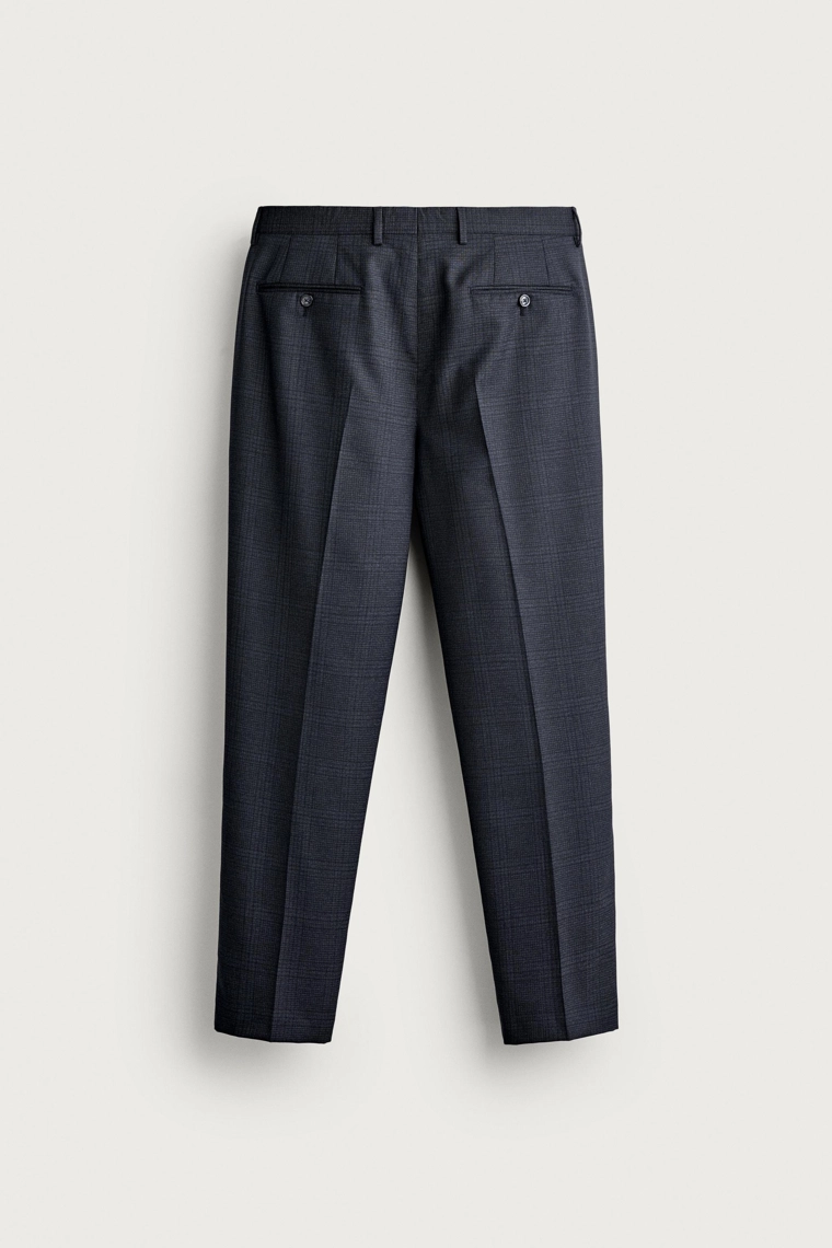 Брюки мужские regular fit из шерстяной смеси в клетку