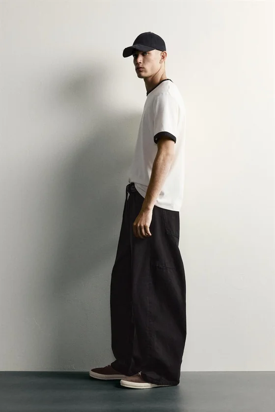 БРЮКИ BARREL FIT НА ШНУРКЕ