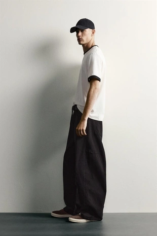 Брюки Barrel Fit на шнурке