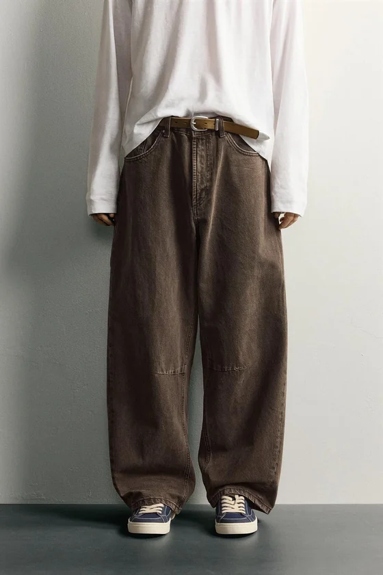 БРЮКИ BARREL FIT НА ШНУРКЕ