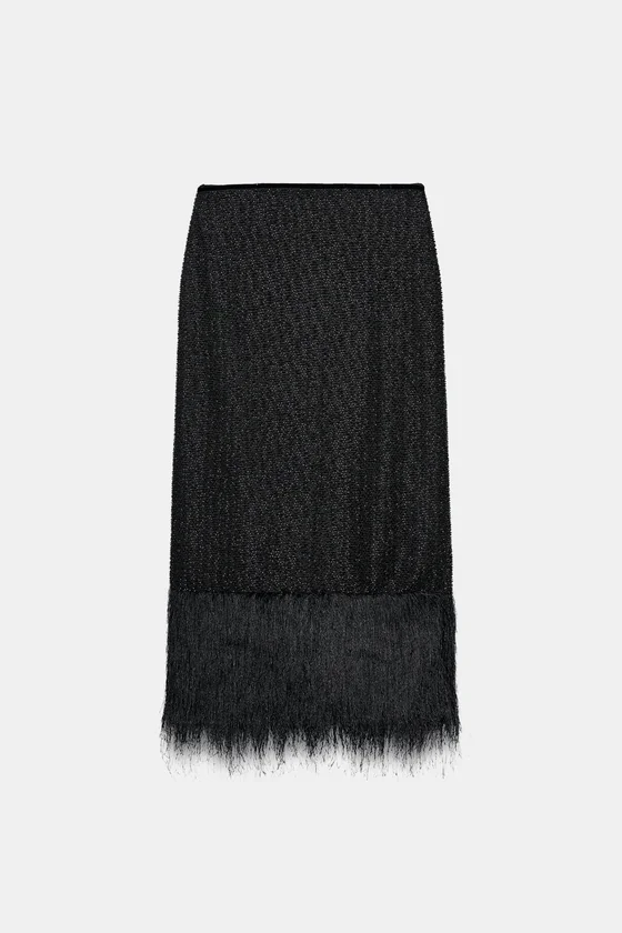 ПРЯМАЯ ЮБКА С БИСЕРОМ — ZW COLLECTION