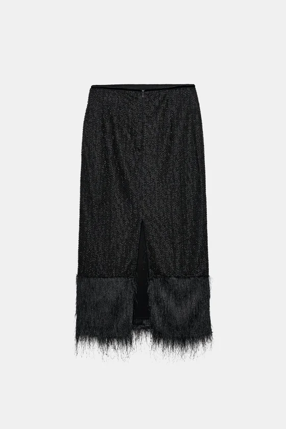 ПРЯМАЯ ЮБКА С БИСЕРОМ — ZW COLLECTION