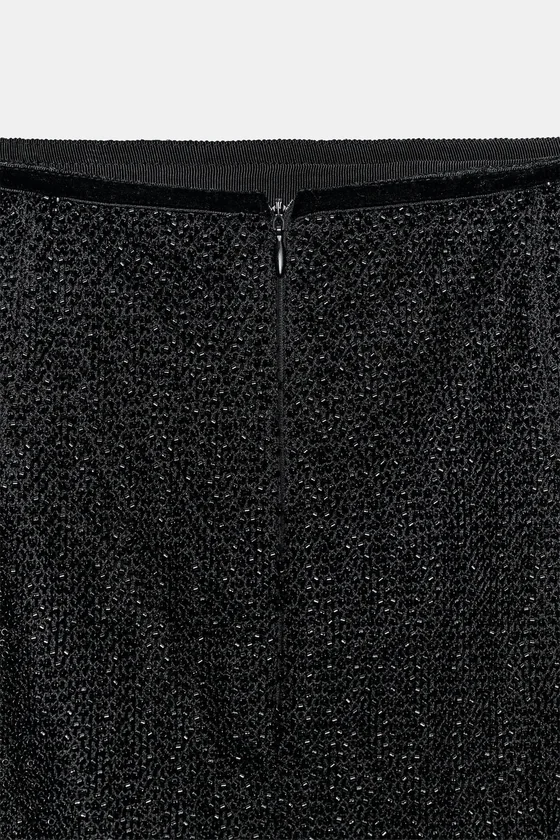 ПРЯМАЯ ЮБКА С БИСЕРОМ — ZW COLLECTION
