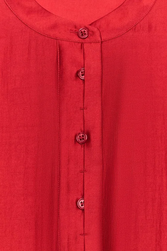 СТРУЯЩАЯСЯ БЛУЗА С КОРОТКИМИ РУКАВАМИ — ZW COLLECTION