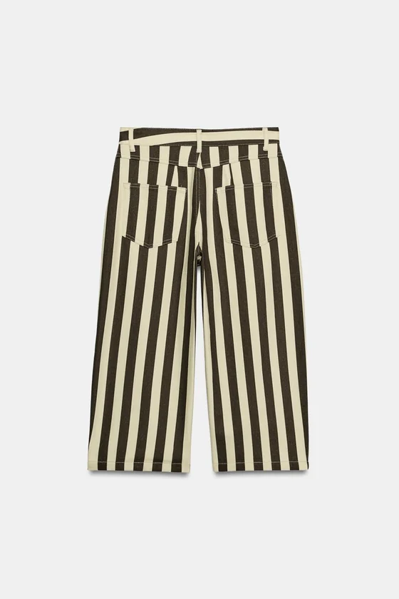 УКОРОЧЕННЫЕ БРЮКИ В ПОЛОСКУ — ZW COLLECTION