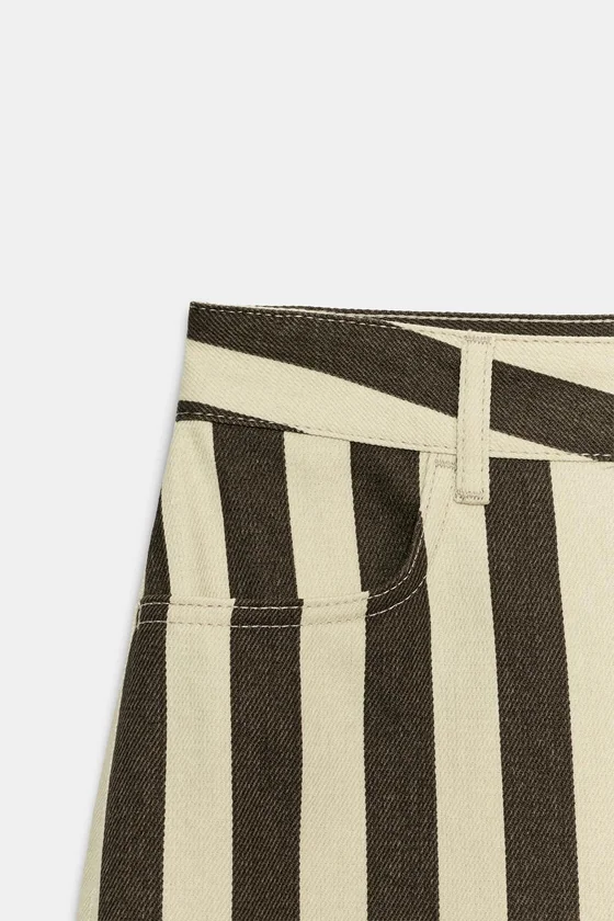 УКОРОЧЕННЫЕ БРЮКИ В ПОЛОСКУ — ZW COLLECTION