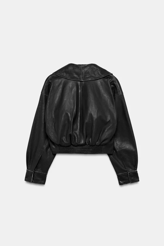 КОЖАНАЯ КУРТКА С ПРЯЖКОЙ — ZW COLLECTION