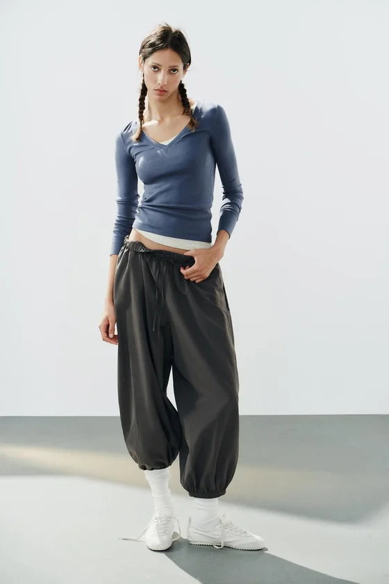 ФУТБОЛКА В РУБЧИК С ДЛИННЫМИ РУКАВАМИ