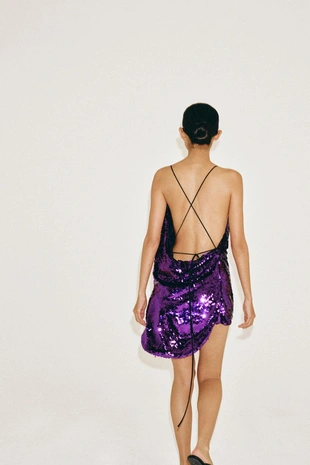 Топ с пайетками и драпировкой — Zw Collection- Заказать в России