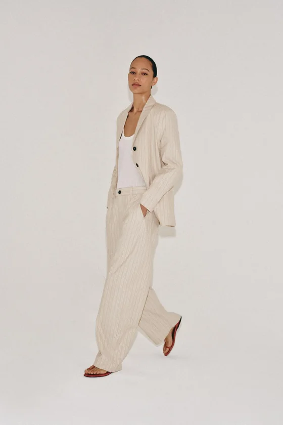 БЛЕЙЗЕР В ПОЛОСКУ ИЗ ЛЬНА — ZW COLLECTION