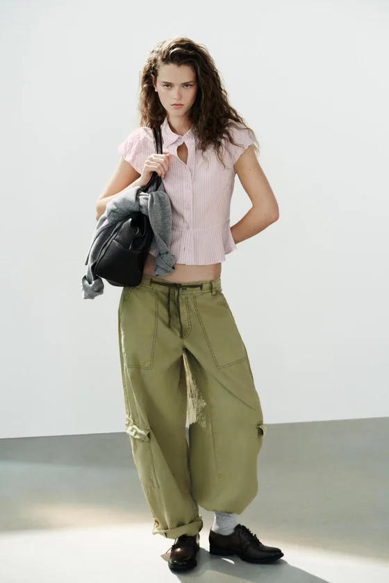 РУБАШКА В ПОЛОСКУ С БАСКОЙ