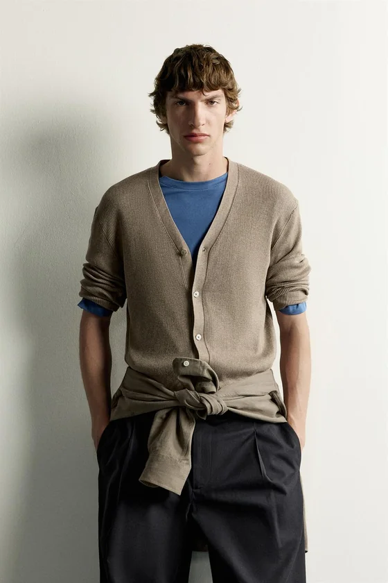 КАРДИГАН RELAXED FIT В РУБЧИК