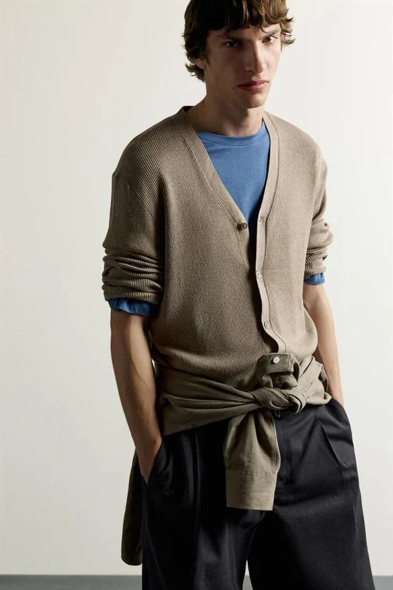 КАРДИГАН RELAXED FIT В РУБЧИК