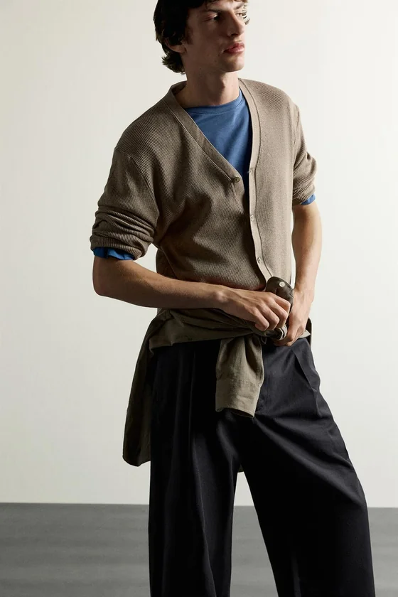 КАРДИГАН RELAXED FIT В РУБЧИК