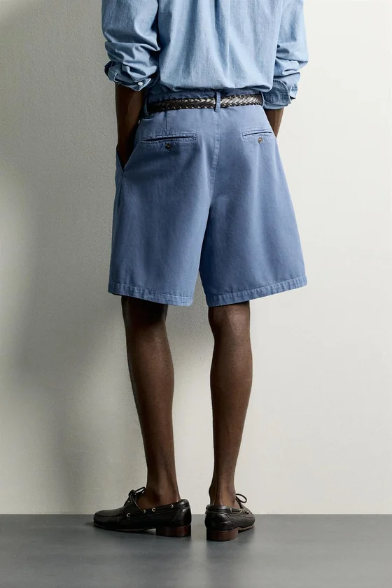 ШОРТЫ REGULAR FIT СО СКЛАДКАМИ