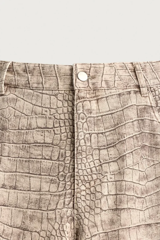 БРЮКИ RELAXED FIT С АНИМАЛИСТИЧНЫМ ПРИНТОМ