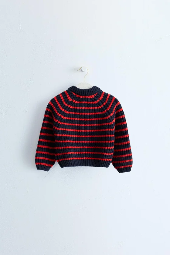 ZARA TIMELESS — ПОЛОСАТЫЙ КАРДИГАН ИЗ ХЛОПКА И ШЕРСТИ