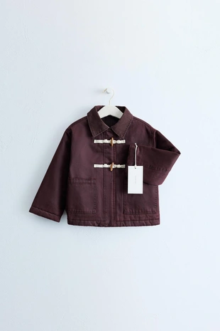 Zara Timeless — куртка с вощеным эффектом и застежкой на клеванты- Заказать в России