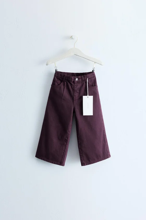 ZARA TIMELESS — БРЮКИ WIDE LEG ИЗ САРЖИ