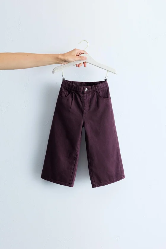 ZARA TIMELESS — БРЮКИ WIDE LEG ИЗ САРЖИ