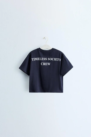 Zara Timeless - футболка с принтом-надписью- Заказать в России