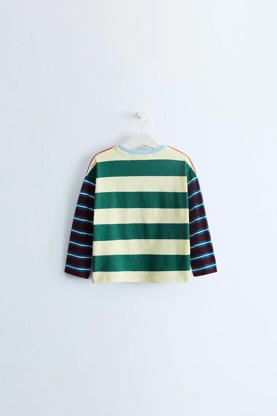ZARA TIMELESS — ФУТБОЛКА В ПОЛОСКУ COLORBLOCK