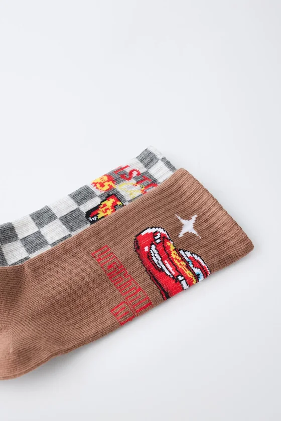 НАБОР ИЗ 2 ПАР НОСКОВ С ПРИНТОМ CARS RAYO MCQUEEN ©