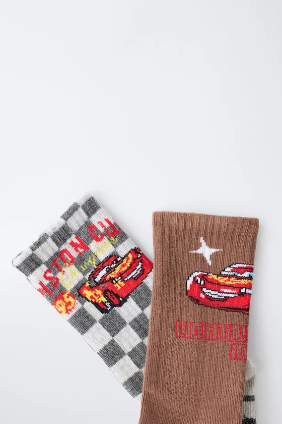 НАБОР ИЗ 2 ПАР НОСКОВ С ПРИНТОМ CARS RAYO MCQUEEN ©