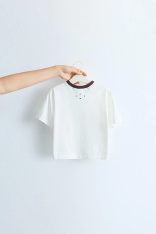 Zara Timeless: футболка с контрастной отделкой- Заказать в России