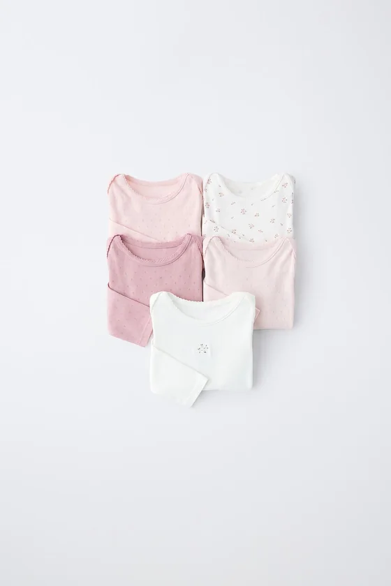 НАБОР ИЗ 5 БОДИ С ЦВЕТОЧНЫМ ПРИНТОМ