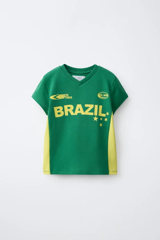 ФУТБОЛКА С ПРИНТОМ BRASIL