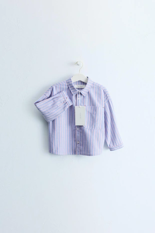 Рубашка в полоску с карманом — Zara Timeless- Заказать в России