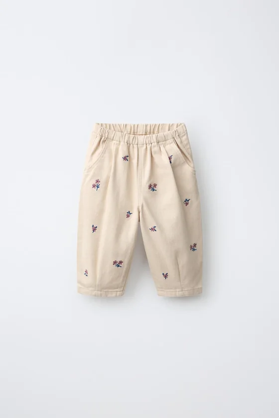 БРЮКИ BAGGY ИЗ ТВИЛА С ВЫШИВКОЙ
