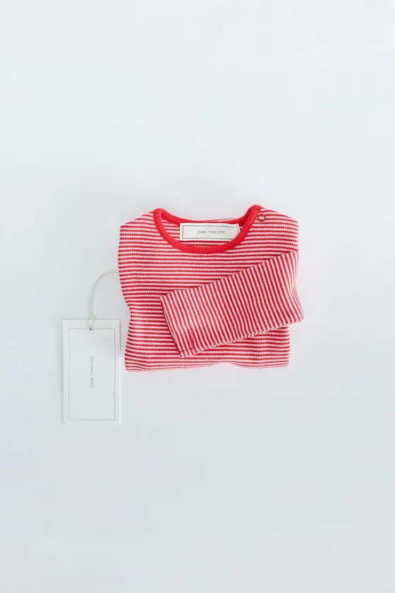 ZARA TIMELESS — БОДИ В ПОЛОСКУ С КОНТРАСТНОЙ ОТДЕЛКОЙ