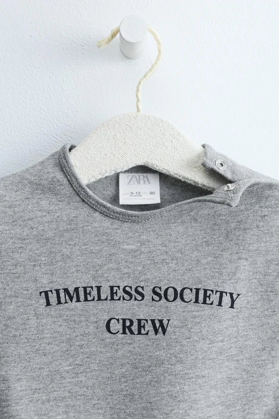 Боди zara timeless с принтом слогана