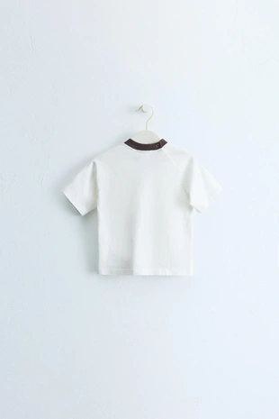 Zara Timeless — футболка с контрастным воротником- Заказать в России