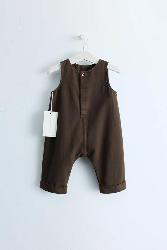 ZARA TIMELESS — ОДНОТОННЫЙ КОМБИНЕЗОН ИЗ ТВИЛА